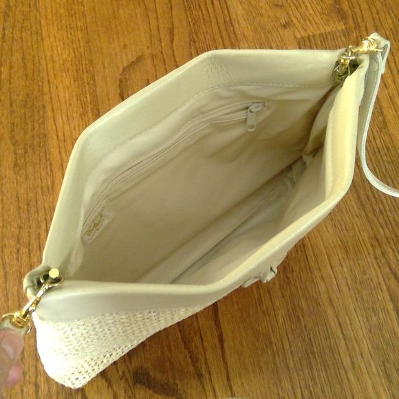 Vintage Contessa Bags Vintage Jute And Leather Handbag Poshmark